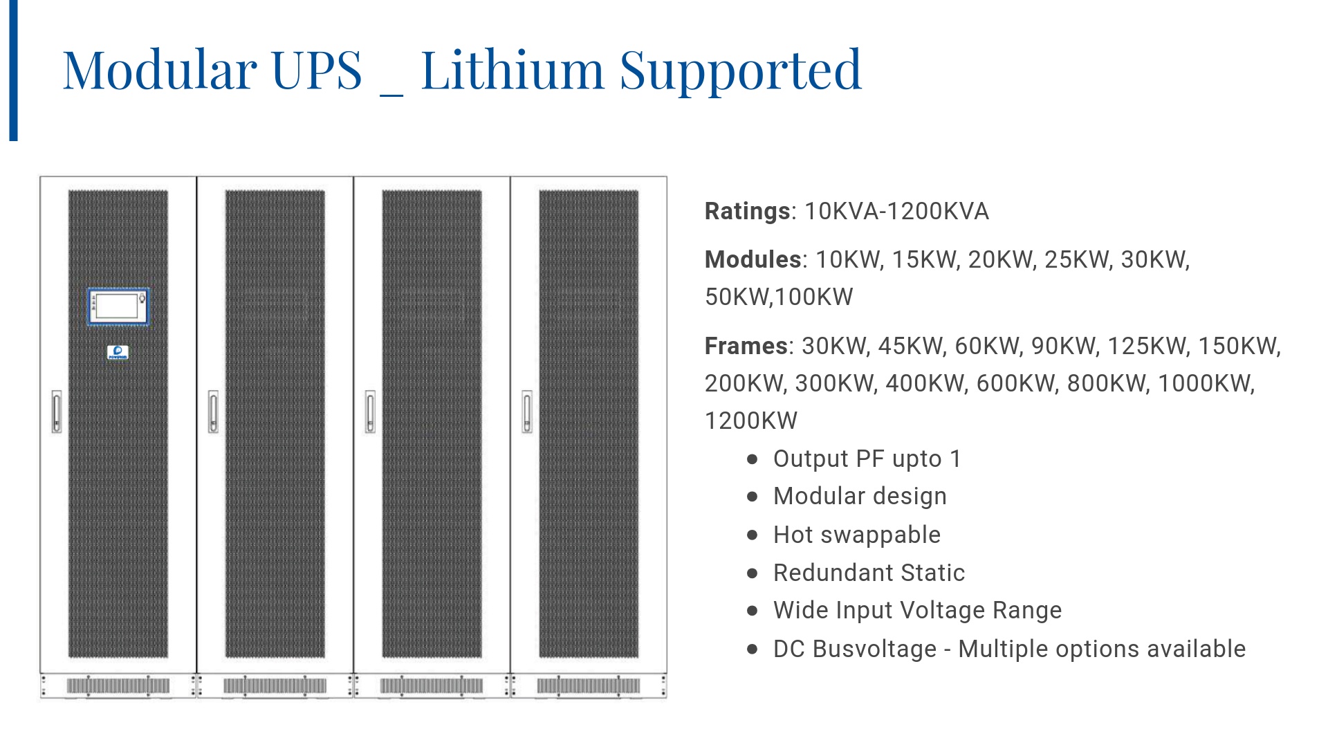 Modular UPS - Lithium Supported